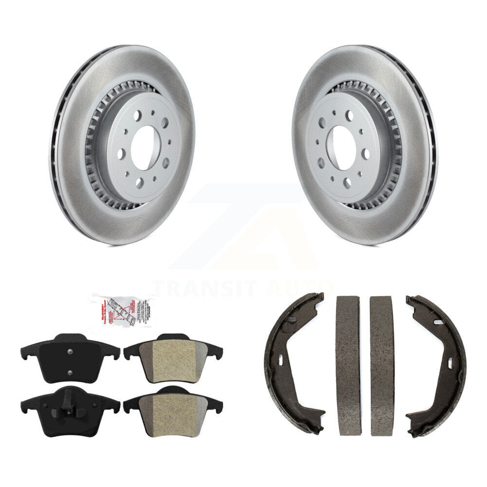Kit de plaquettes semi-métalliques et de patins de stationnement pour rotors arrière à revêtement de disque, pour Volvo XC90