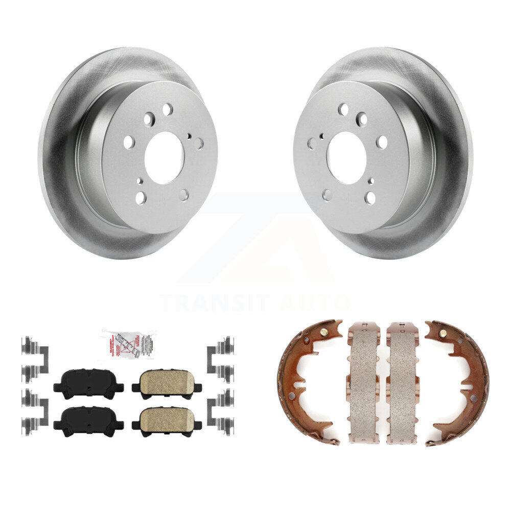 Kit de plaquettes en céramique et de chaussures de stationnement, Rotors recouverts de disques arrière, pour Toyota Camry Solar
