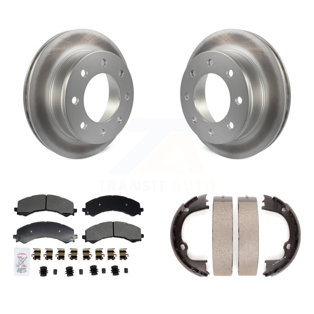 Kit de chaussures de stationnement pour GMC Savana 250, Rotors à revêtement de disque arrière, plaquettes semi-métalliques