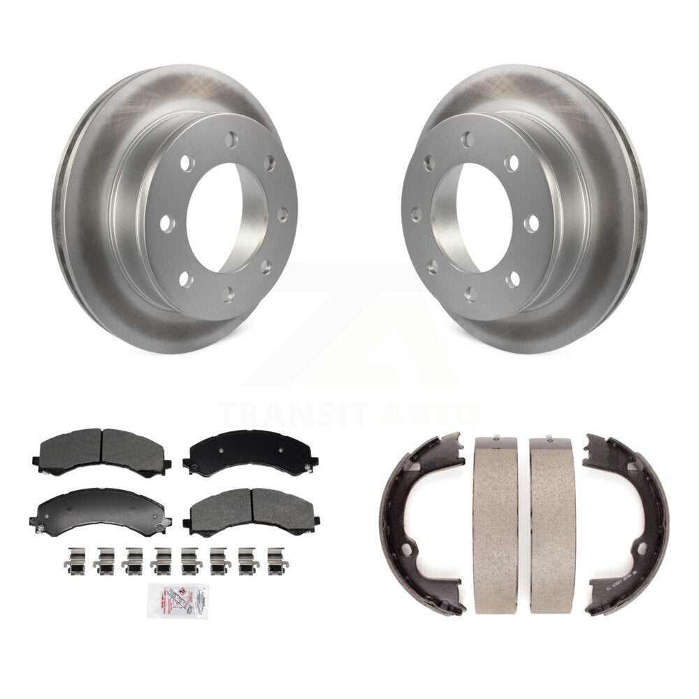 Kit de chaussures de stationnement pour GMC Savana 250, Rotors à revêtement de disque arrière, plaquettes semi-métalliques