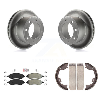 Kit de chaussures de stationnement avec disques semi-métalliques, Rotors recouverts de disques arrière, pour Ford F-350 Dut
