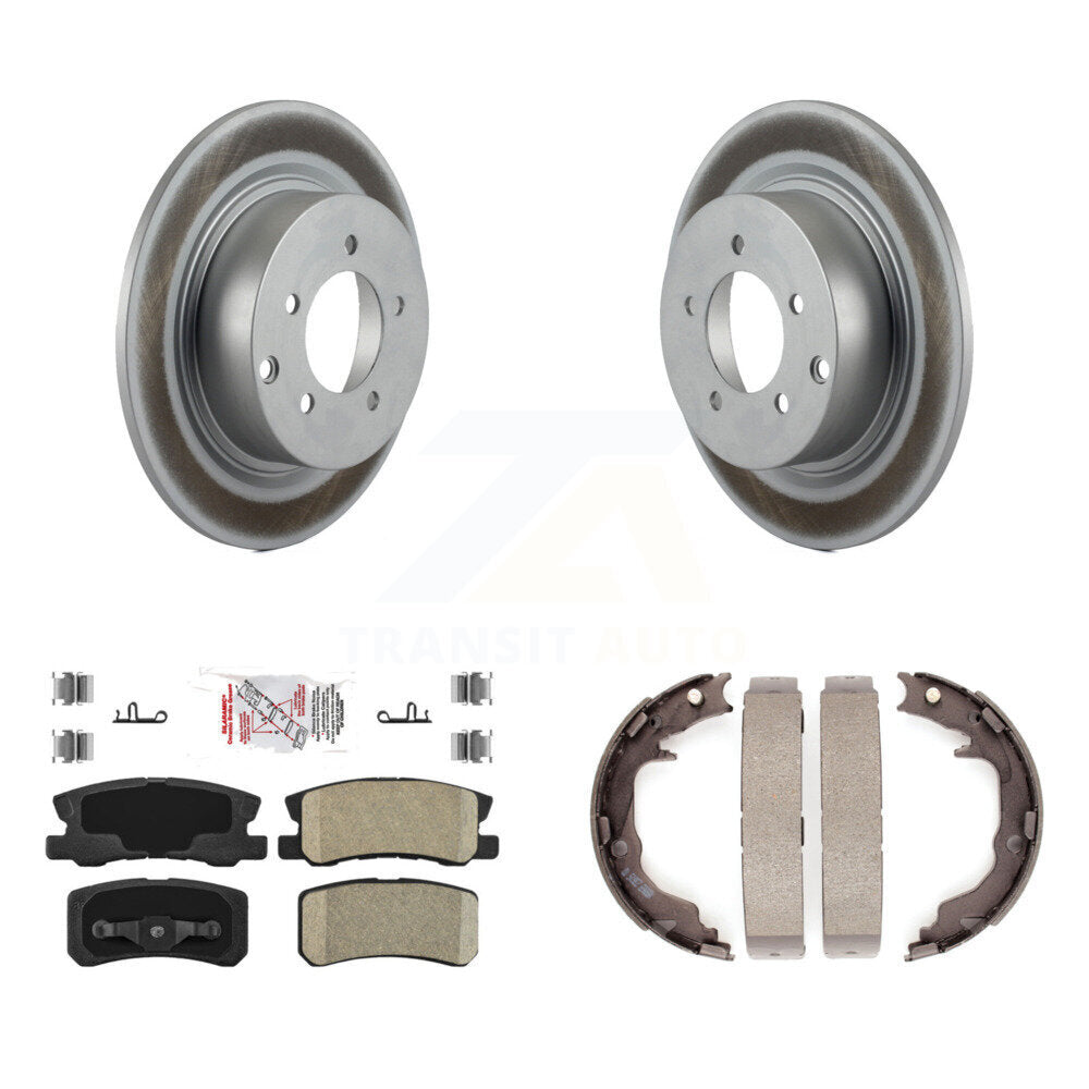 Kit de chaussures de stationnement avec Rotors recouverts de disques arrière, tampons en céramique, pour Jeep Mitsubishi Dodg