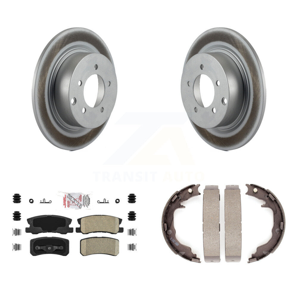 Kit de chaussures de stationnement avec Rotors recouverts de disques arrière, tampons en céramique, pour Jeep Mitsubishi Dodg