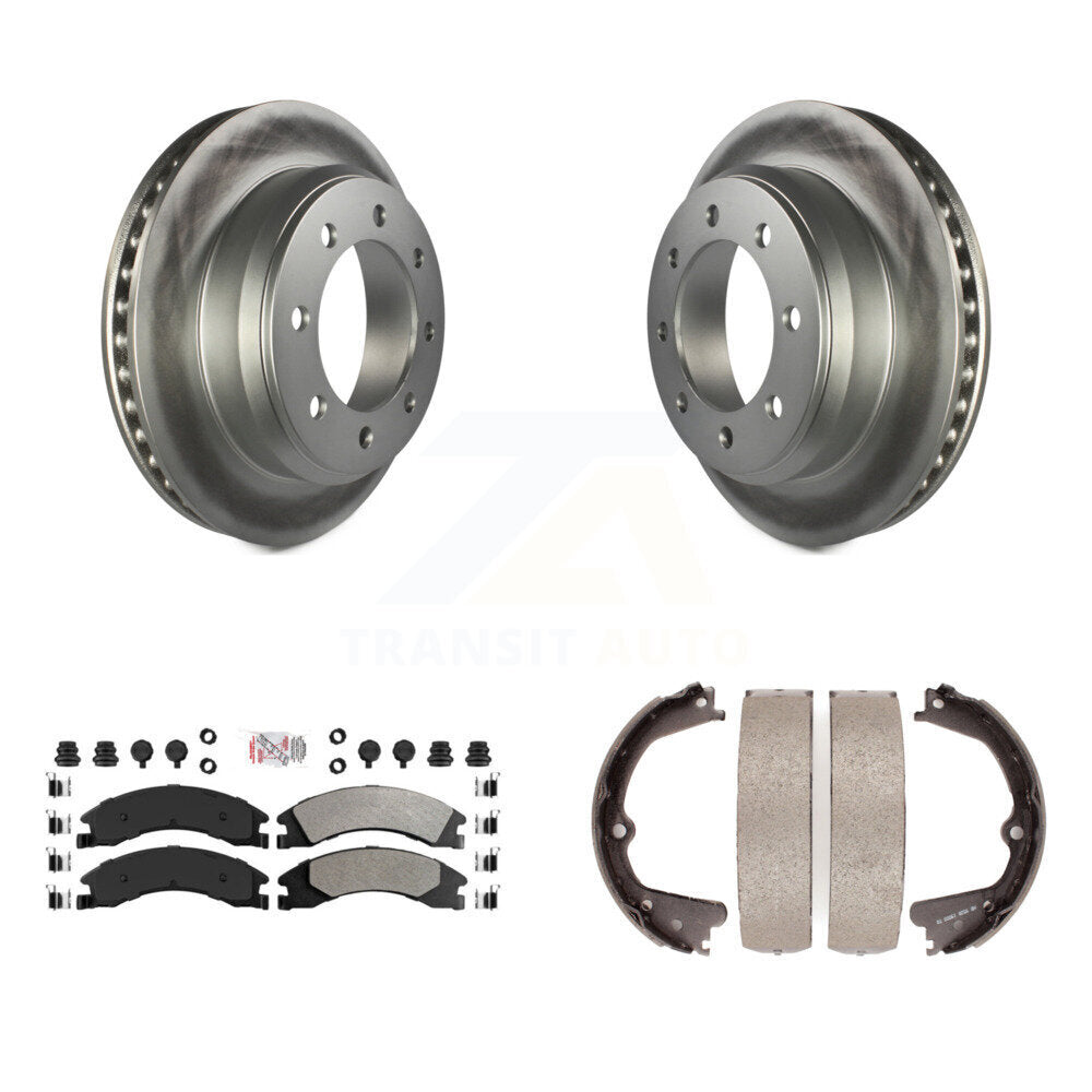 Kit de chaussures de stationnement avec disques semi-métalliques, Rotors recouverts de disques arrière, pour Ford E-350 Dut