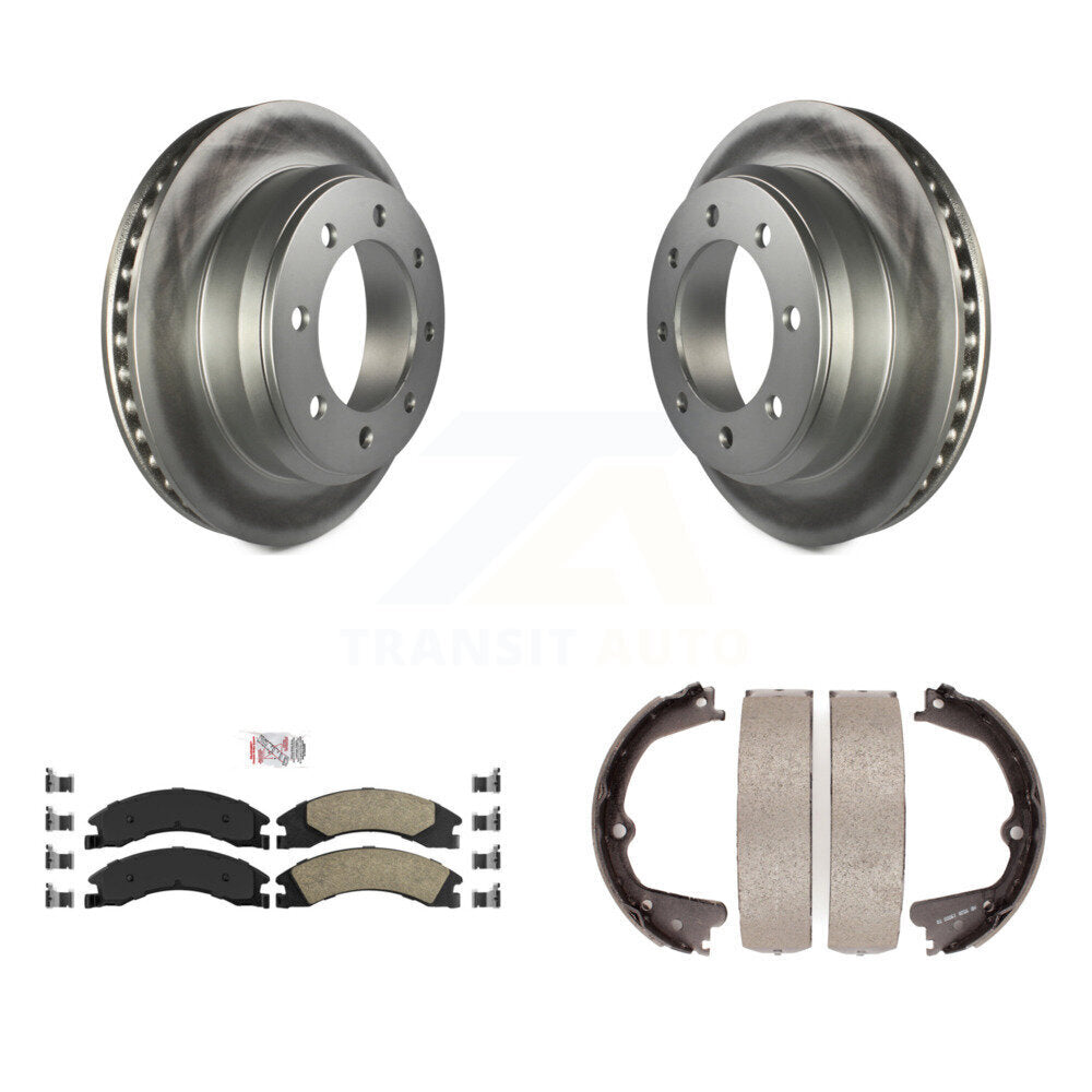 Kit de chaussures de stationnement avec Rotors recouverts de disque arrière, tampons en céramique, pour Ford E-350 Super Dut