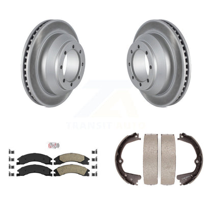 Kit de chaussures de stationnement avec Rotors recouverts de disque arrière, tampons en céramique, pour Ford E-350 Super Dut