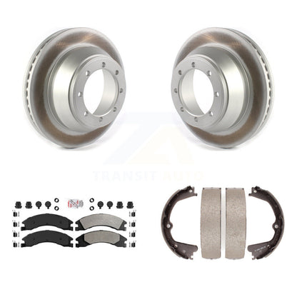 Kit de plaquettes semi-métalliques et de patins de frein de stationnement pour rotors arrière à revêtement de disque