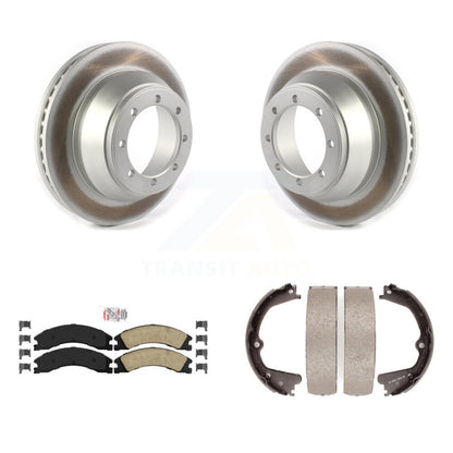 Kit de chaussures de stationnement pour Ford E-450 Super Dut, Rotors recouverts de disque arrière, tampons en céramique