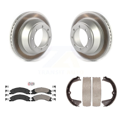 Kit de plaquettes semi-métalliques et de patins de frein de stationnement pour rotors arrière à revêtement de disque