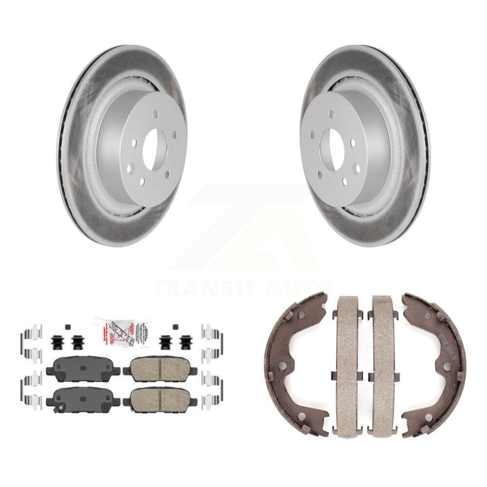 Kit de chaussures de stationnement avec Rotors recouverts de disques arrière, tampons en céramique, pour INFINITI G37 G35 Q60