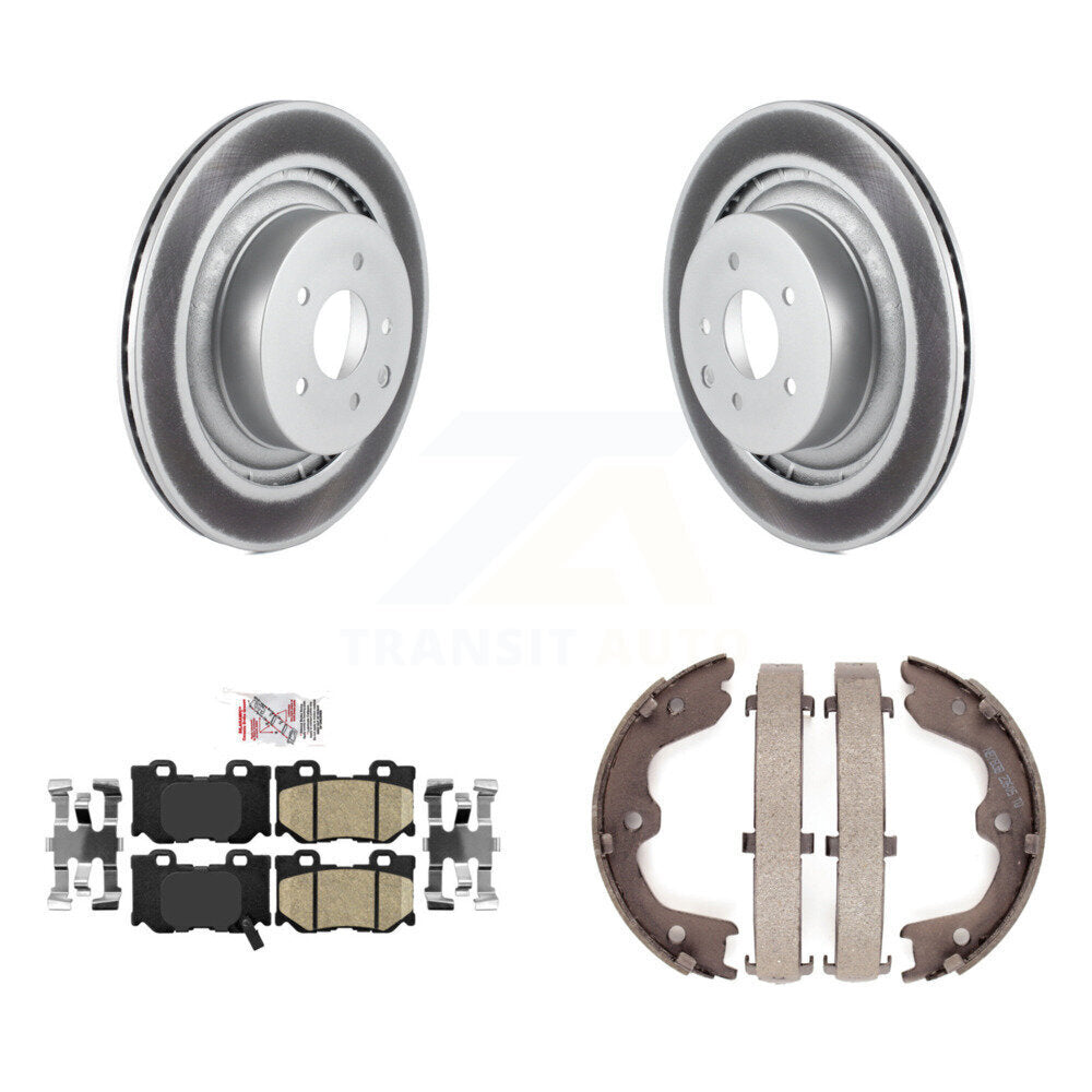 Kit de chaussures de stationnement avec Rotors recouverts de disques arrière, tampons en céramique, pour INFINITI G37 Nissan