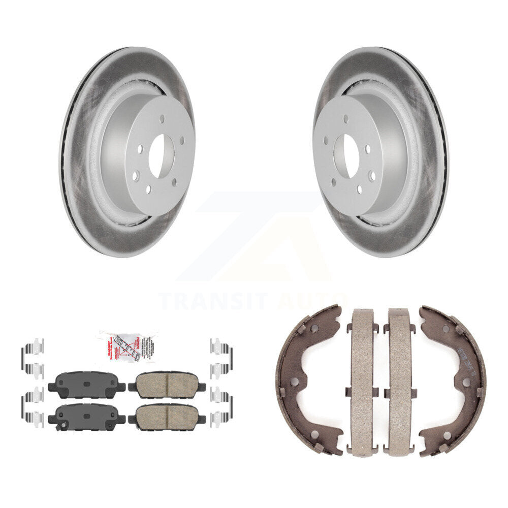 Kit de chaussures de stationnement avec Rotors recouverts de disques arrière, tampons en céramique, pour INFINITI G37 G35 Q60
