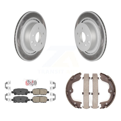 Kit de chaussures de stationnement avec Rotors recouverts de disques arrière, tampons en céramique, pour INFINITI G37 G35 Q60