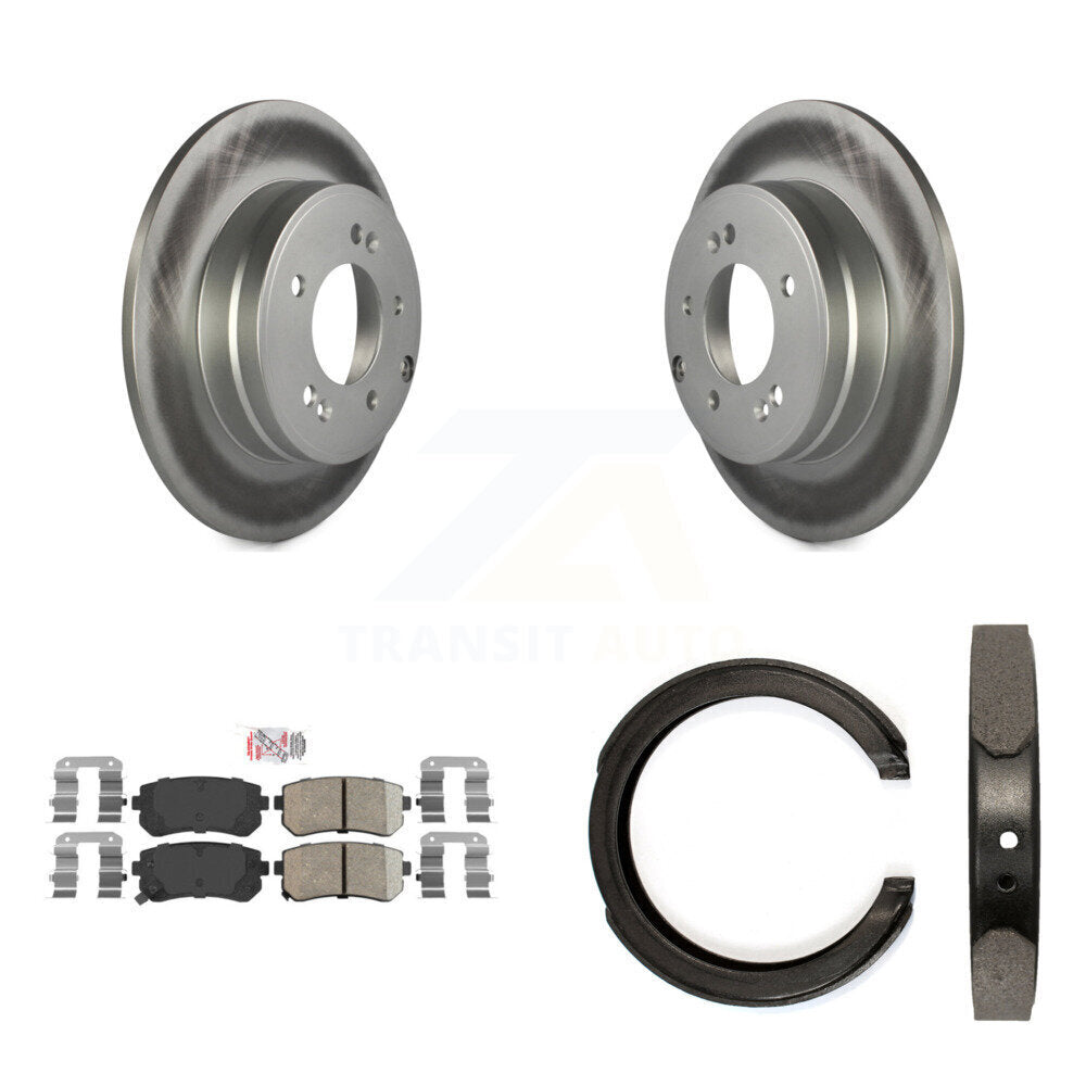 Kit de chaussures de stationnement avec Rotors recouverts de disques arrière, tampons en céramique, pour Hyundai Tucson Sonat