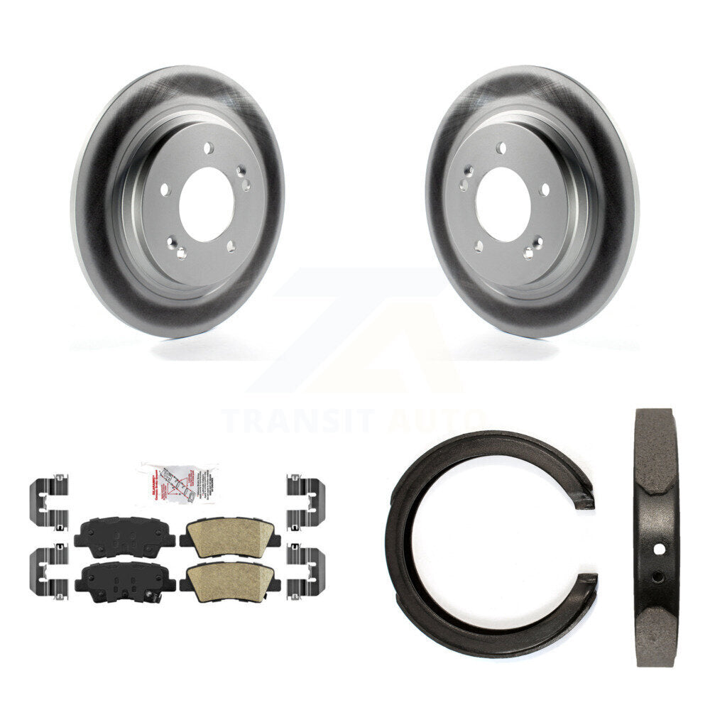 Kit de plaquettes en céramique et de patins de frein de stationnement pour Rotors arrière, avec revêtement de disque, pour Kia Optima