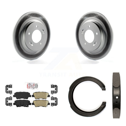 Kit de plaquettes en céramique et de patins de frein de stationnement pour Rotors arrière, avec revêtement de disque, pour Kia Optima