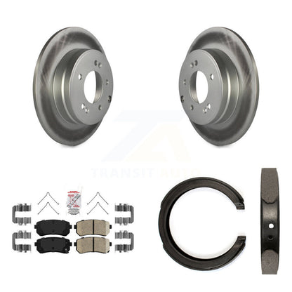 Kit de plaquettes en céramique et de patins de frein de stationnement pour Rotors arrière, avec revêtement de disque, pour Kia Optima