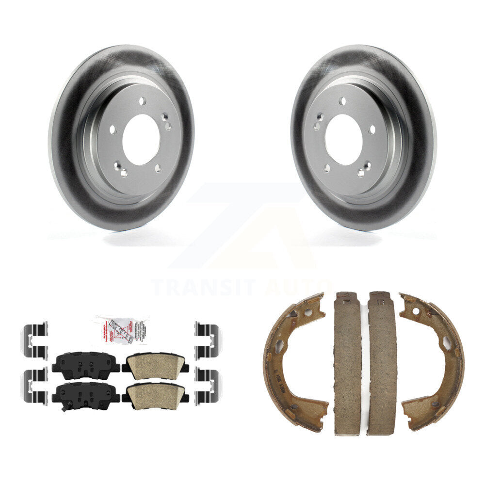 Kit de plaquettes en céramique et de patins de frein de stationnement pour Rotors arrière, avec revêtement de disque, pour Kia Optima