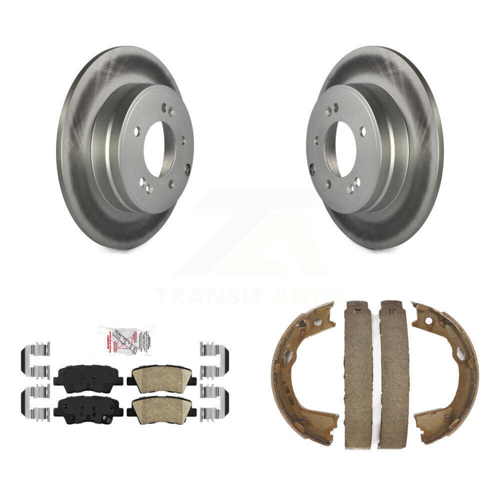 Kit de plaquettes en céramique et de patins de frein de stationnement pour Rotors arrière, avec revêtement de disque, pour Kia Optima