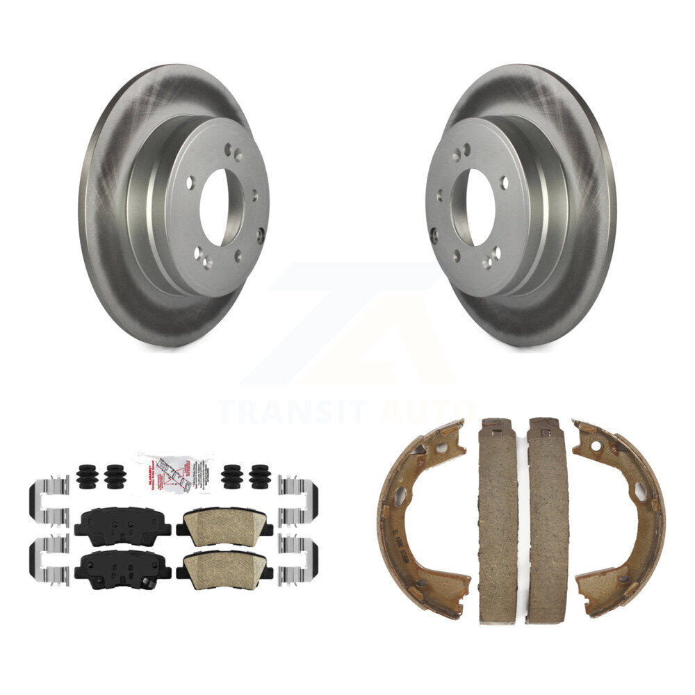 Kit de plaquettes en céramique et de patins de frein de stationnement pour Rotors arrière, avec revêtement de disque, pour Kia Optima