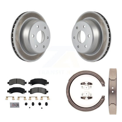 Kit de plaquettes semi-métalliques et de chaussures de stationnement, Rotors recouverts de disques arrière, pour Chevrolet GM