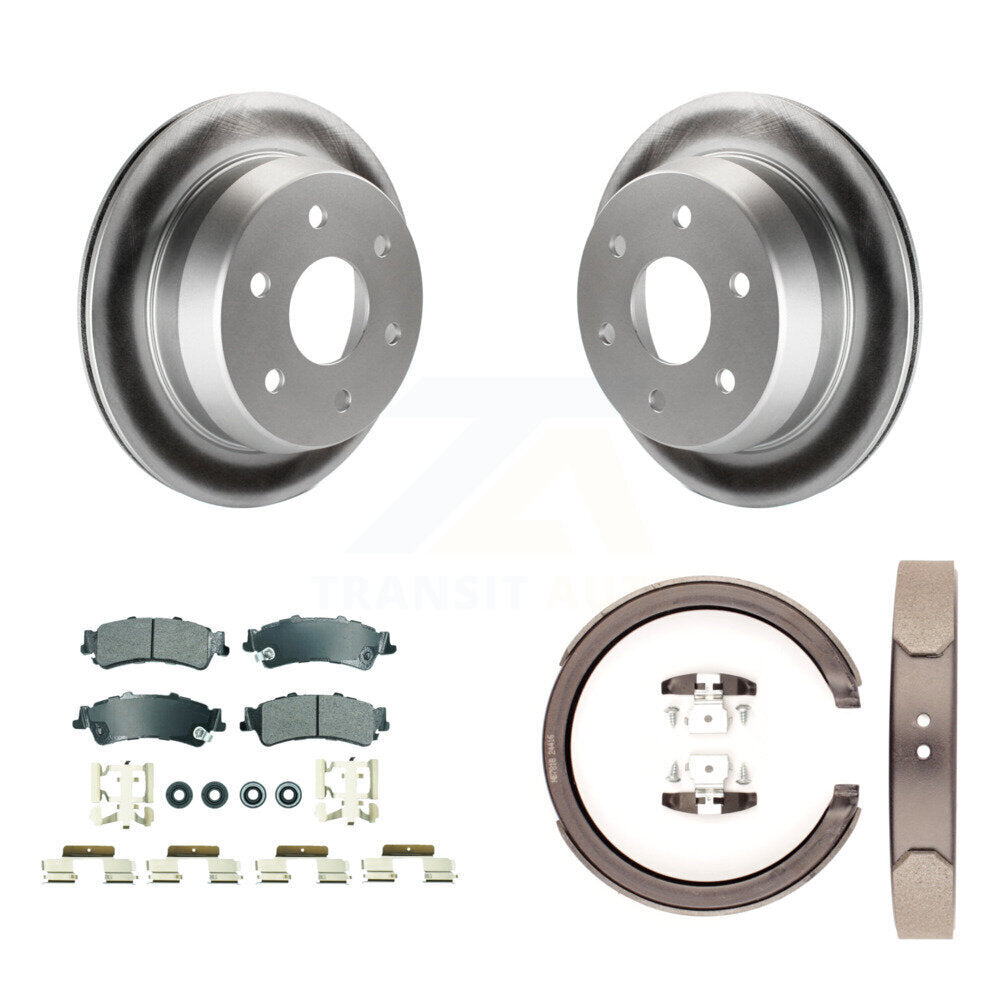 Kit de plaquettes semi-métalliques et de chaussures de stationnement, Rotors recouverts de disques arrière, pour Chevrolet GM