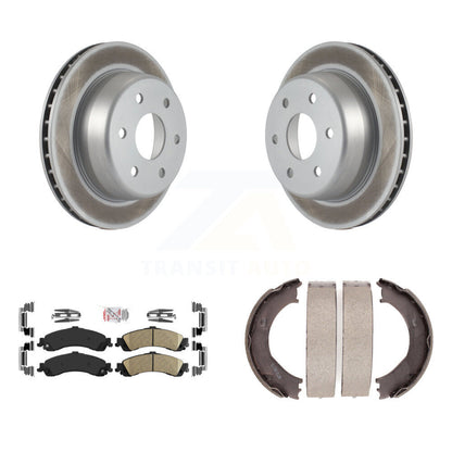 Kit de plaquettes en céramique et de chaussures de stationnement, Rotors recouverts de disques arrière, pour Chevrolet Silverad