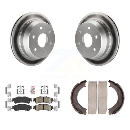 Kit de plaquettes en céramique et de chaussures de stationnement, Rotors recouverts de disques arrière, pour Chevrolet Silverad