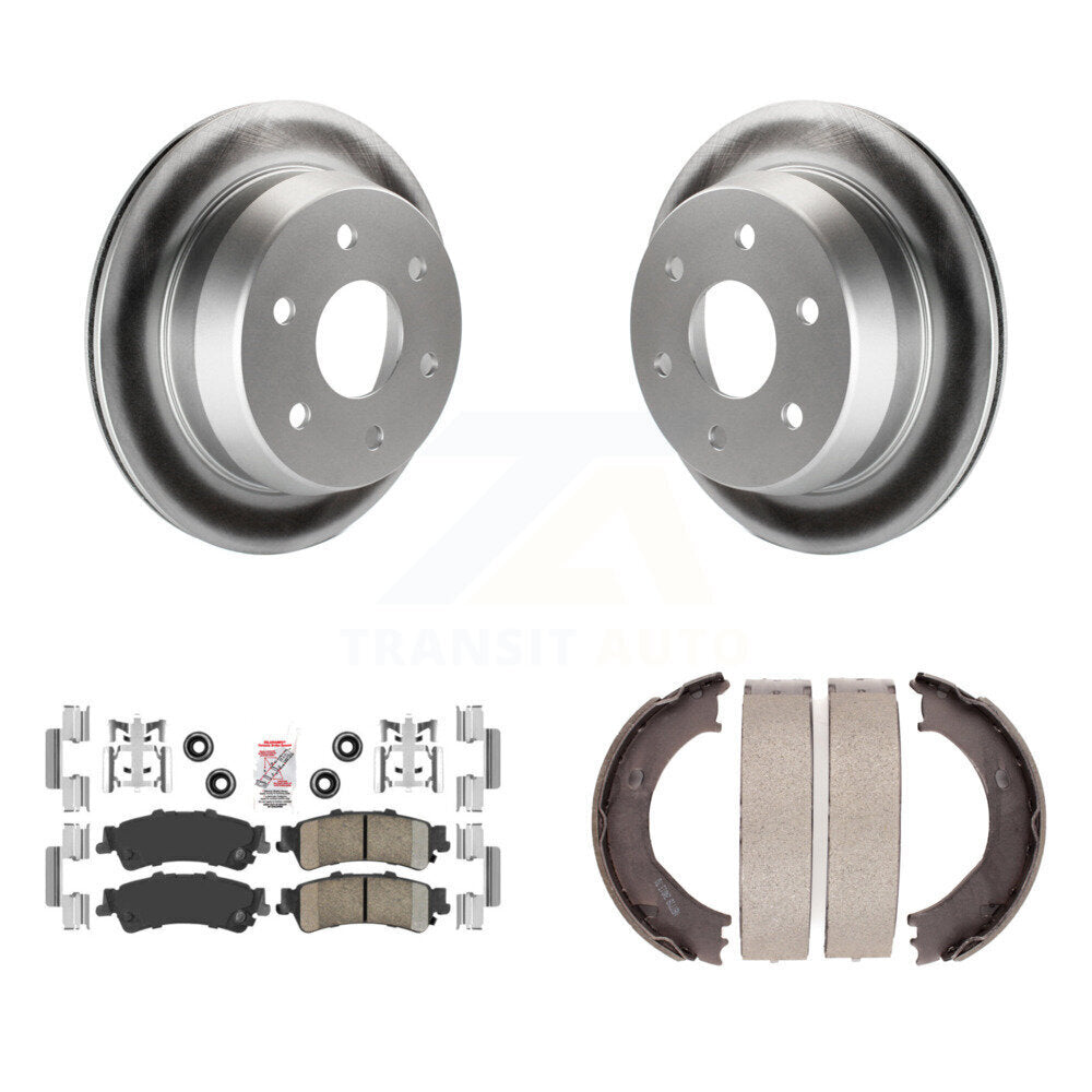 Kit de plaquettes en céramique et de chaussures de stationnement, Rotors recouverts de disques arrière, pour Chevrolet Silverad