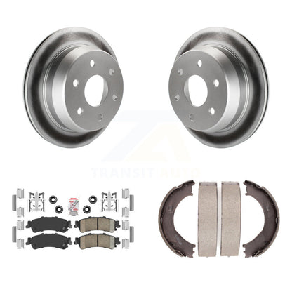 Kit de plaquettes en céramique et de chaussures de stationnement, Rotors recouverts de disques arrière, pour Chevrolet Silverad