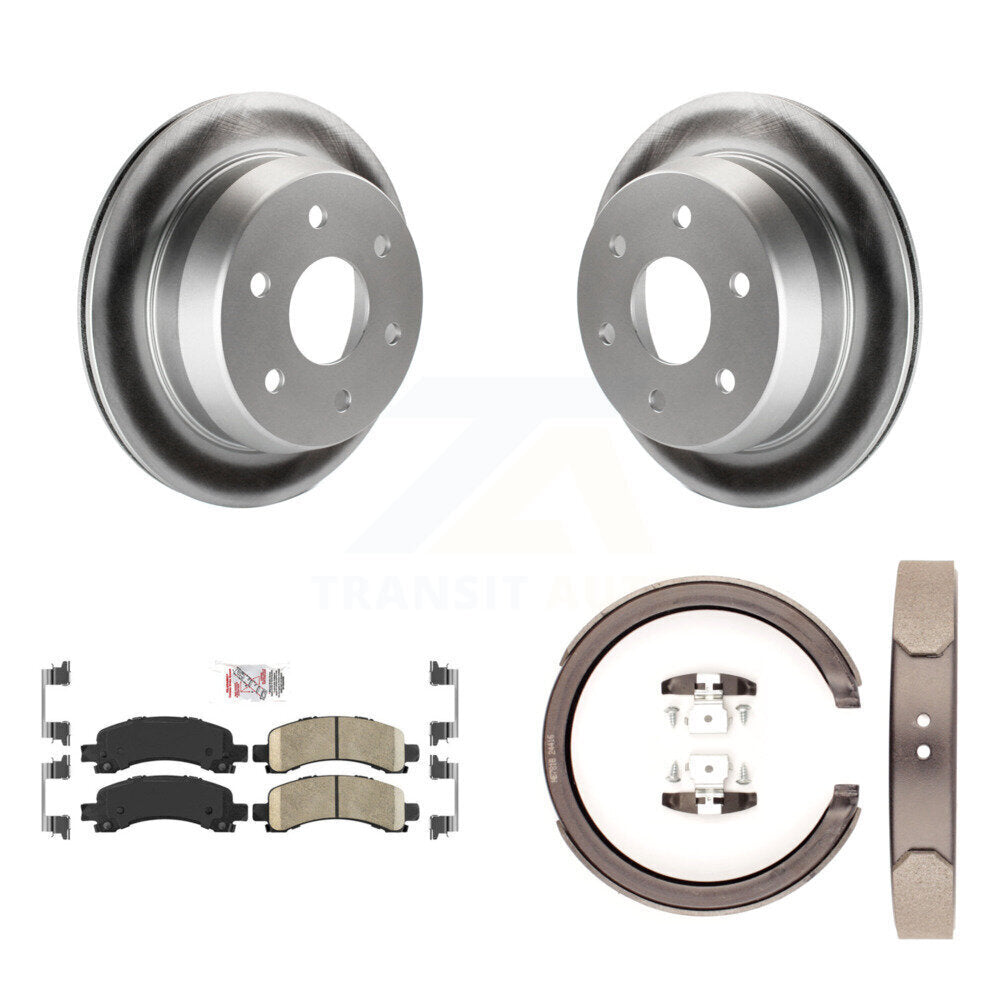 Kit de plaquettes en céramique et de chaussures de stationnement pour Rotors arrière avec revêtement de disque, pour Chevrolet Avalanch