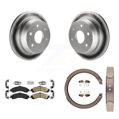 Kit de plaquettes en céramique et de patins de frein de stationnement pour rotors arrière à revêtement de disque KGA-106446