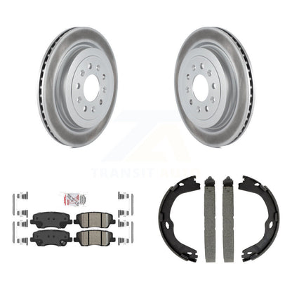 Kit de plaquettes en céramique et de patins de frein de stationnement, Rotors à revêtement de disque arrière pour Cadillac ATS
