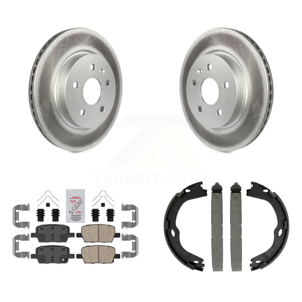 Kit de plaquettes en céramique et de chaussures de stationnement, Rotors recouverts de disques arrière, pour Chevrolet Camaro