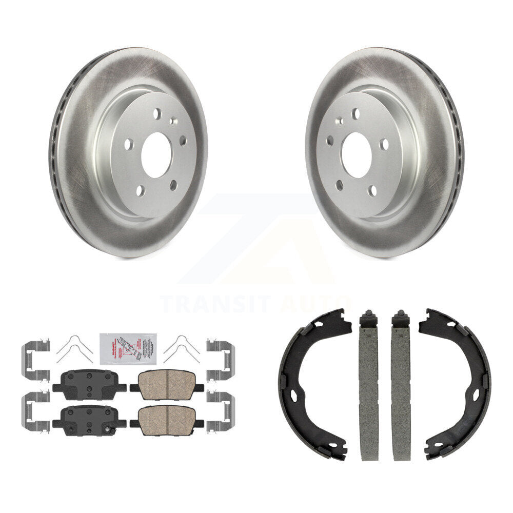 Kit de plaquettes en céramique et de chaussures de stationnement, Rotors recouverts de disques arrière, pour Chevrolet Camaro