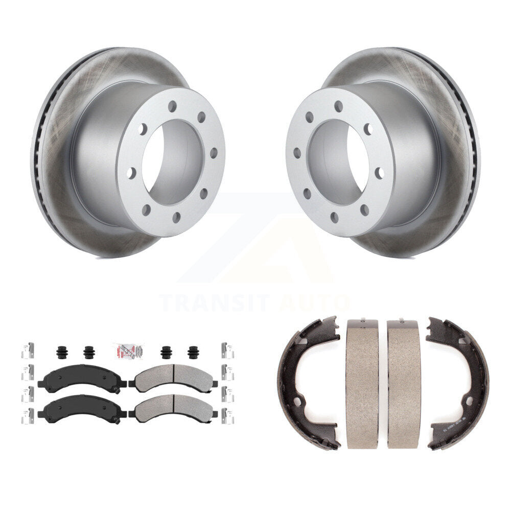 Kit de chaussures de stationnement pour GMC Savana 350, Rotors à revêtement de disque arrière, plaquettes semi-métalliques