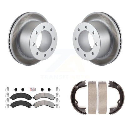 Kit de chaussures de stationnement pour GMC Savana 350, Rotors à revêtement de disque arrière, plaquettes semi-métalliques