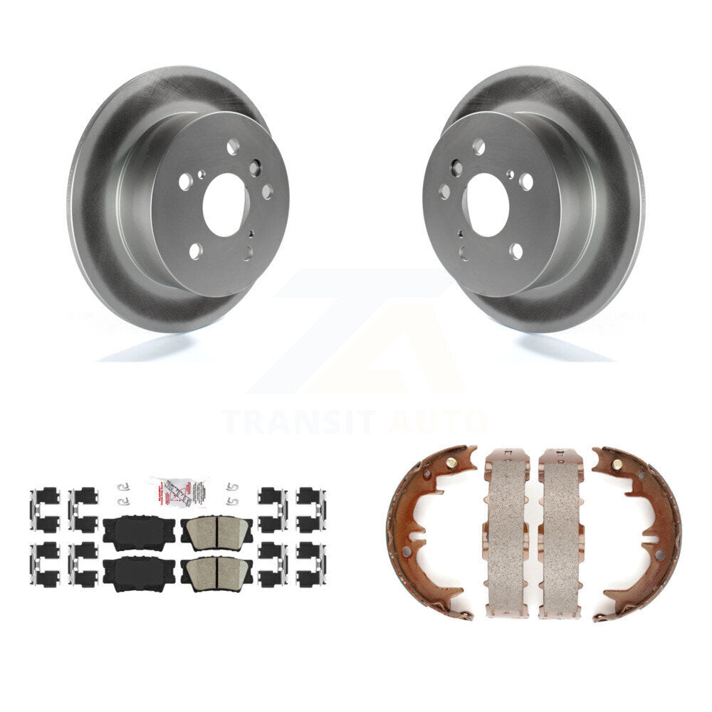 Kit de plaquettes en céramique et de chaussures de stationnement, Rotors recouverts de disques arrière, pour Toyota Camry Lexus