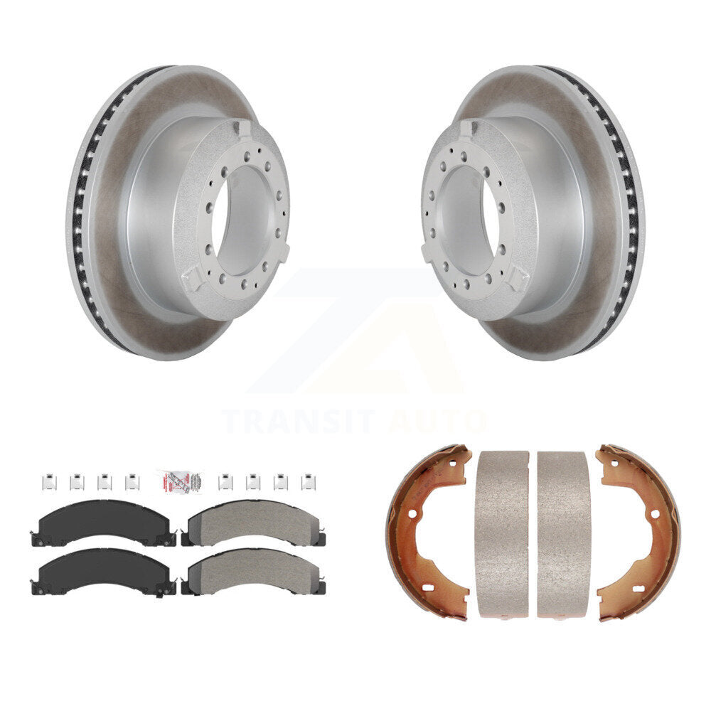 Kit de chaussures de stationnement avec disques semi-métalliques, Rotors recouverts de disques arrière, pour Ram Dodge Truc