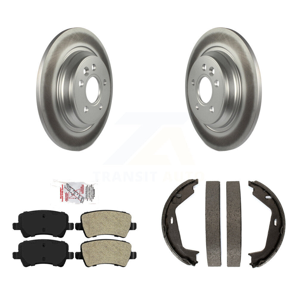 Kit de plaquettes semi-métalliques et de chaussures de stationnement pour rotors arrière à revêtement de disque pour Volvo S80 AW