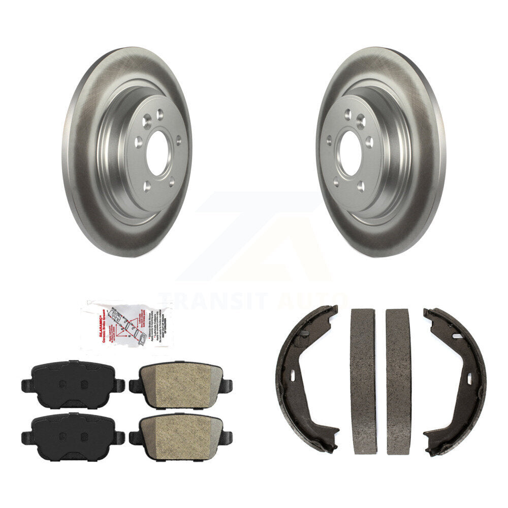 Kit de plaquettes semi-métalliques et de chaussures de stationnement pour Rotors à revêtement de disque arrière pour Volvo S80 FW