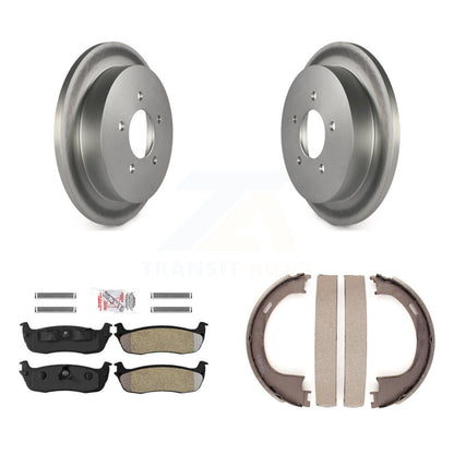 Kit de plaquettes semi-métalliques et de patins de stationnement pour rotors arrière à revêtement de disque, pour Ford F-150
