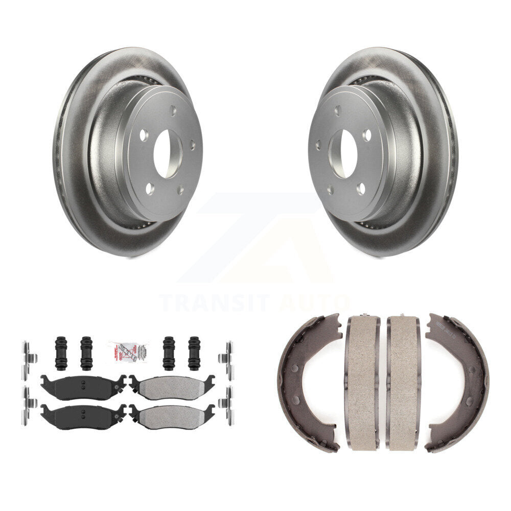 Kit de chaussures de stationnement pour Dodge Ram 1500, Rotors à revêtement de disque arrière, plaquettes semi-métalliques