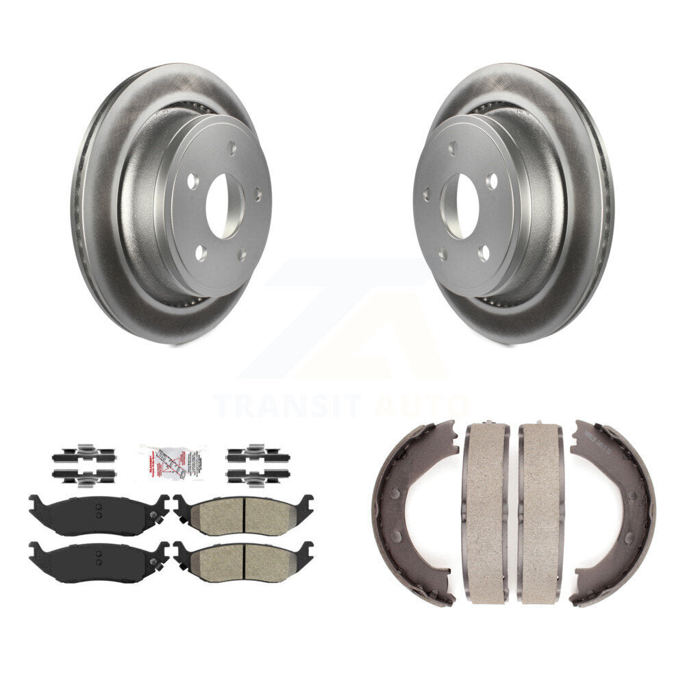 Kit de chaussures de stationnement pour Dodge Ram 1500, Rotors à revêtement de disque arrière, plaquettes semi-métalliques