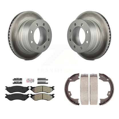 Kit de chaussures de stationnement pour Dodge Ram 1500, Rotors à revêtement de disque arrière, plaquettes semi-métalliques