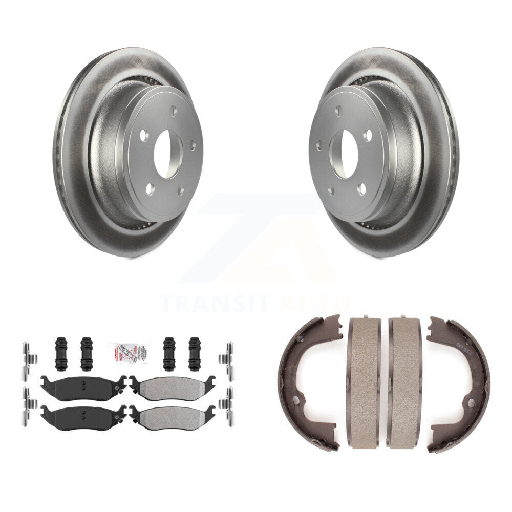 Kit de chaussures de stationnement avec disques semi-métalliques, Rotors recouverts de disques arrière, pour Ram 1500 Dodge