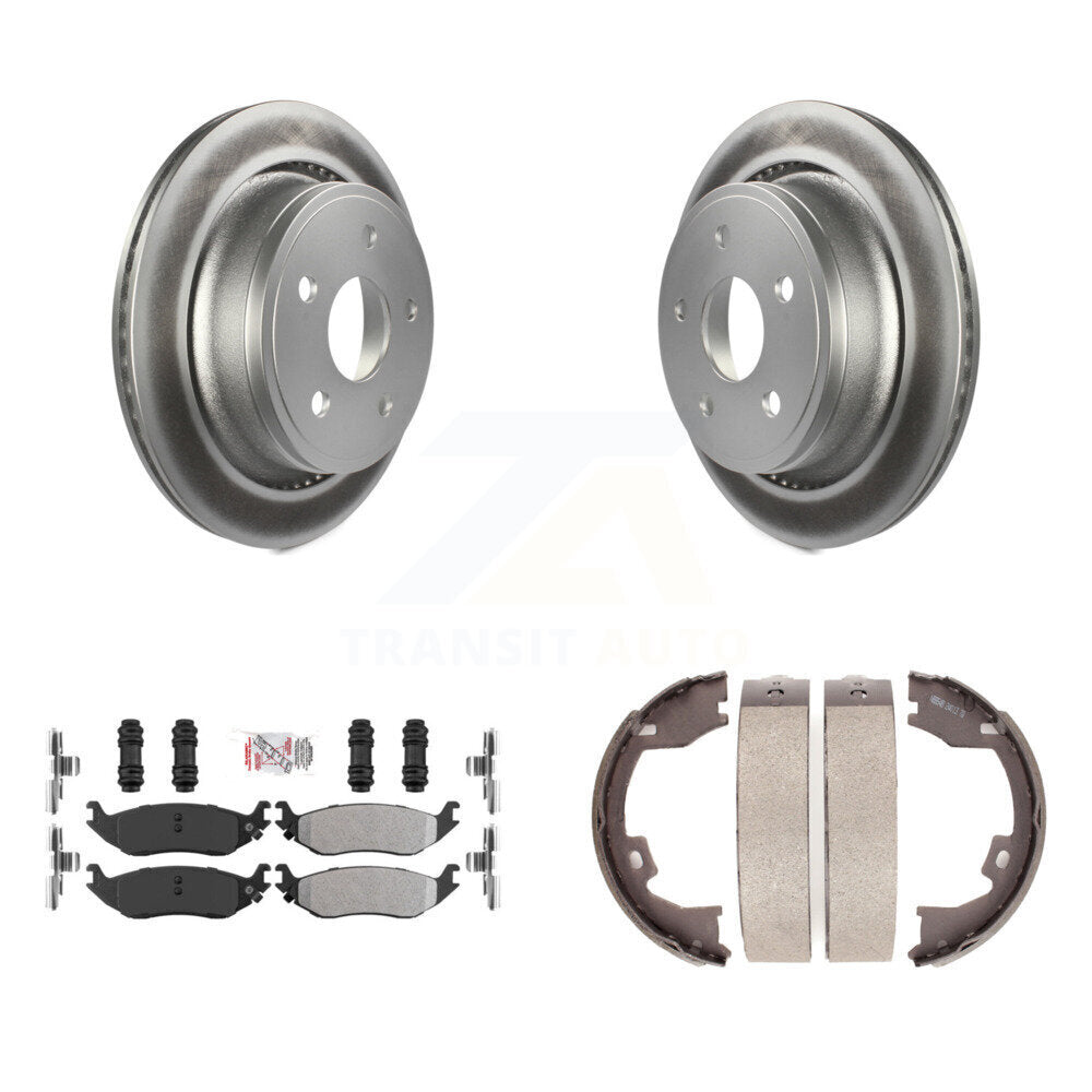 Kit de chaussures de stationnement pour Dodge Ram 1500, Rotors à revêtement de disque arrière, plaquettes semi-métalliques