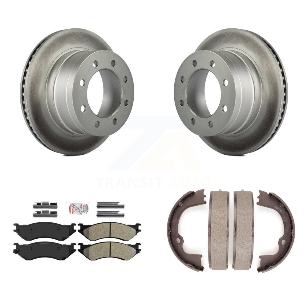 Kit de chaussures de stationnement pour Dodge Ram 1500, Rotors à revêtement de disque arrière, plaquettes semi-métalliques