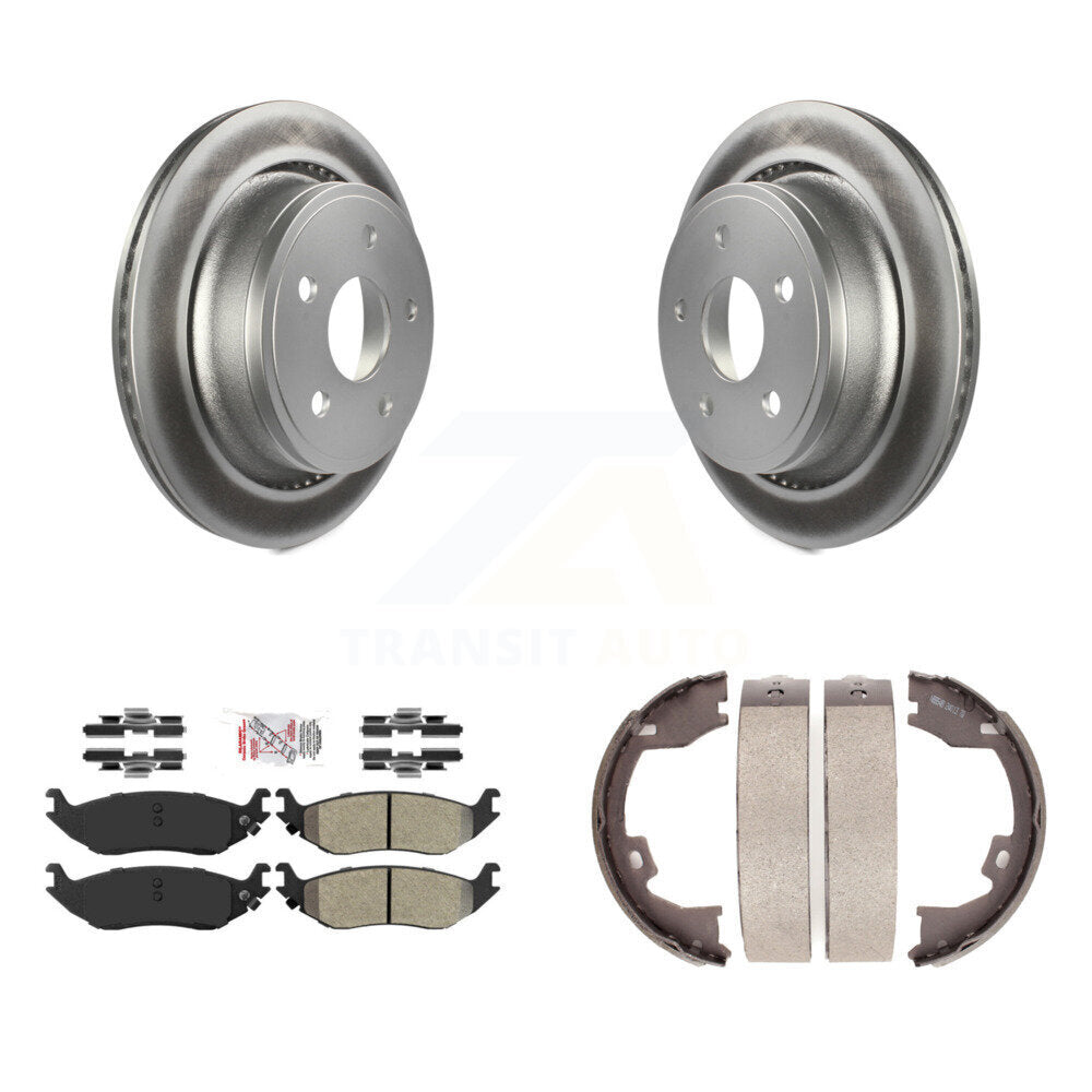 Kit de chaussures de stationnement pour Dodge Ram 1500, Rotors à revêtement de disque arrière, plaquettes semi-métalliques