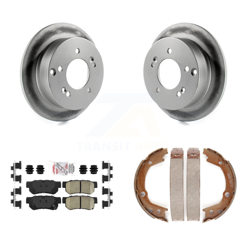 Kit de plaquettes en céramique et de chaussures de stationnement, Rotors recouverts de disques arrière, pour Hyundai Tucson Kia